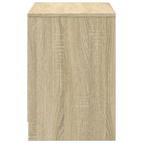 Tv-meubel met LED 100x34x50 cm bewerkt hout sonoma eikenkleurig 7