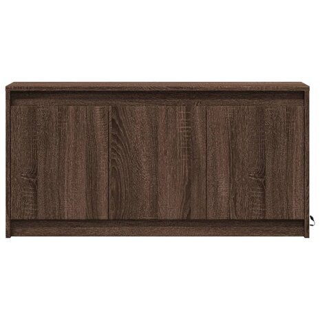 Tv-meubel met LED 100x34x50 cm bewerkt hout bruin eikenkleurig 6