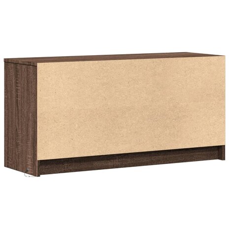 Tv-meubel met LED 100x34x50 cm bewerkt hout bruin eikenkleurig 8