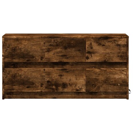 Tv-meubel met LED 100x34x50 cm bewerkt hout gerookt eikenkleur 6