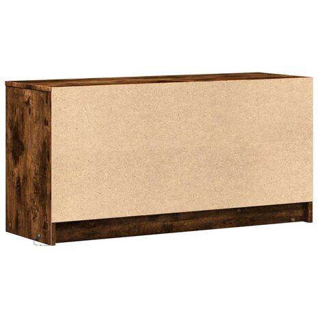 Tv-meubel met LED 100x34x50 cm bewerkt hout gerookt eikenkleur 8