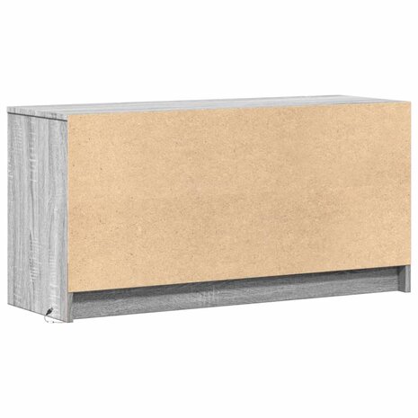 Tv-meubel met LED 100x34x50 cm bewerkt hout grijs sonoma eiken 8