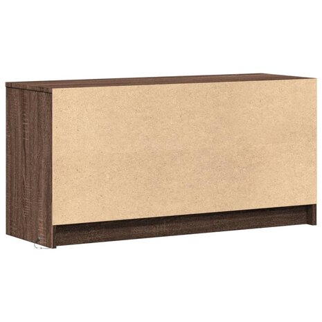 Tv-meubel met LED 100x34x50 cm bewerkt hout bruin eikenkleurig 8