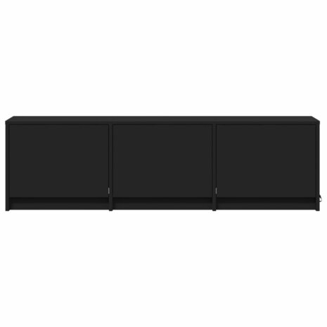 Tv-meubel met LED 140x34x40 cm bewerkt hout zwart 6