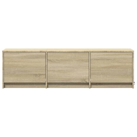 Tv-meubel met LED 140x34x40 cm bewerkt hout sonoma eikenkleurig 6