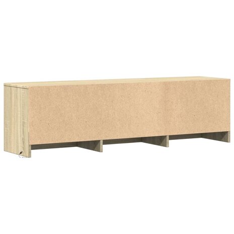 Tv-meubel met LED 140x34x40 cm bewerkt hout sonoma eikenkleurig 8