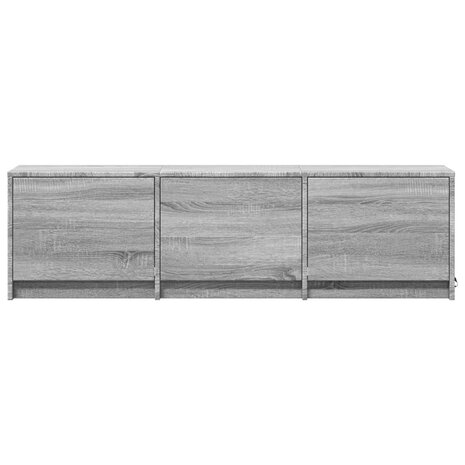 Tv-meubel met LED 140x34x40 cm bewerkt hout grijs sonoma eiken 6