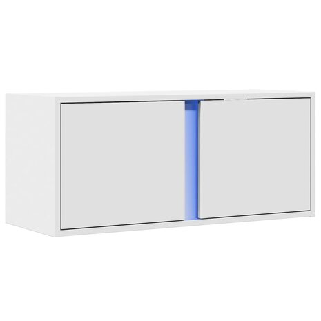 Tv-wandmeubel met LED-verlichting 80x31x35 cm wit 3