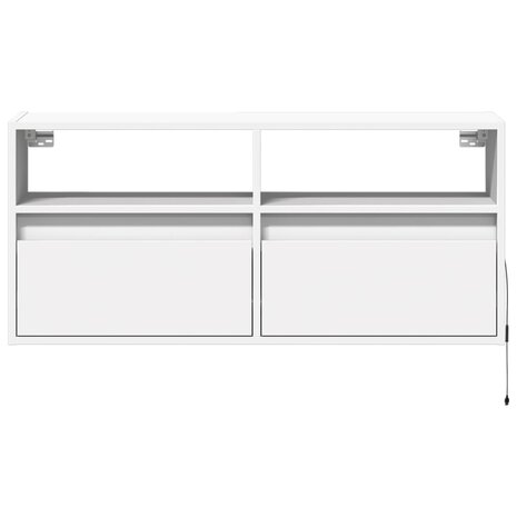 Tv-wandmeubel met LED-verlichting 100x31x45 cm wit 6