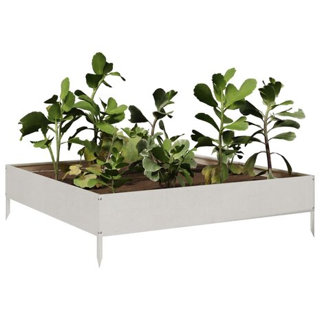 Plantenbak verhoogd 100x100x26 cm roestvrijstaal 3