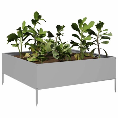 Plantenbak verhoogd 100x100x25 cm gegalvaniseerd staal 3