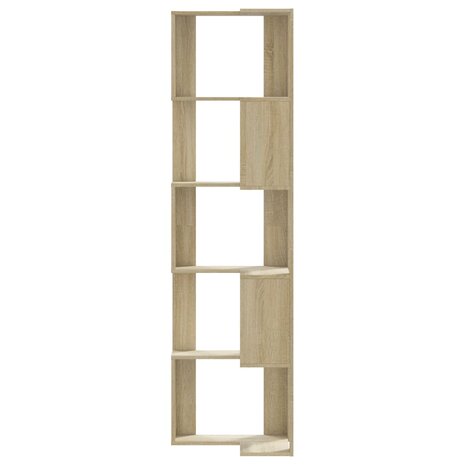 Boekenkast 5-laags hoek 50x50x179 cm bewerkt hout sonoma eiken 4