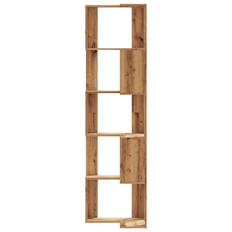 Boekenkast 5-laags hoek 50x50x179 cm hout artisanaal eikenkleur 4