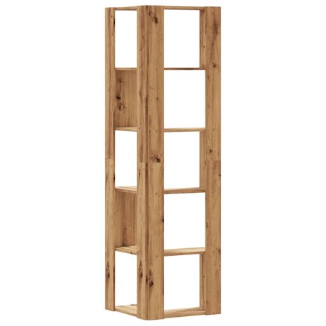 Boekenkast 5-laags hoek 50x50x179 cm hout artisanaal eikenkleur 6