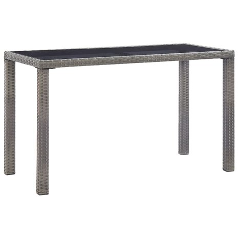 Tuintafel 123x60x74 cm poly rattan antraciet 1