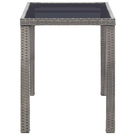 Tuintafel 123x60x74 cm poly rattan antraciet 3