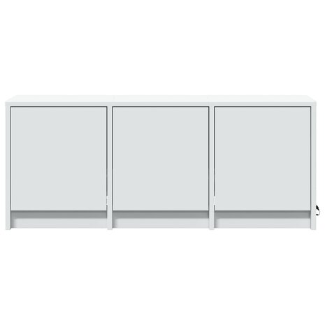 Tv-meubel met LED 97x34x40 cm bewerkt hout wit 6