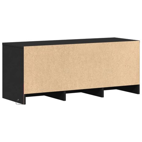 Tv-meubel met LED 97x34x40 cm bewerkt hout zwart 8