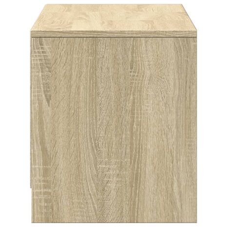 Tv-meubel met LED 97x34x40 cm bewerkt hout sonoma eikenkleurig 7