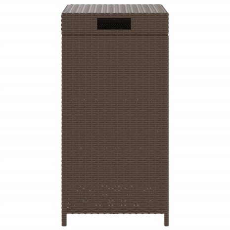 Afvalbak 40x40x80 cm poly rattan bruin 4