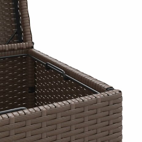 Afvalbak 40x40x80 cm poly rattan bruin 8