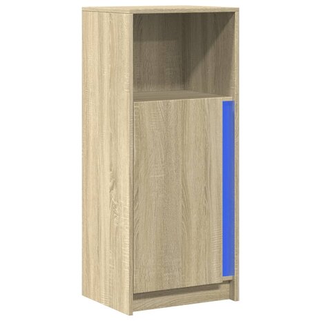 Dressoir met LED 42,5x34x100 cm bewerkt hout sonoma eikenkleur 3