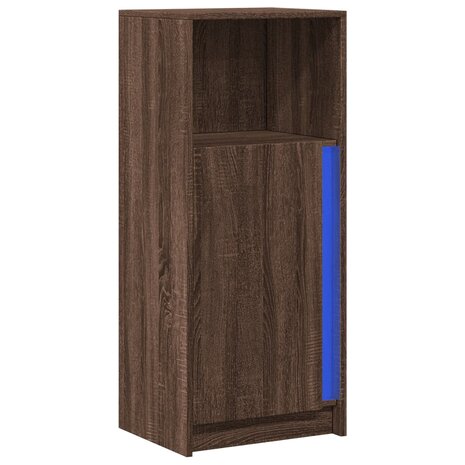 Dressoir met LED 42,5x34x100 cm bewerkt hout bruin eikenkleur 3