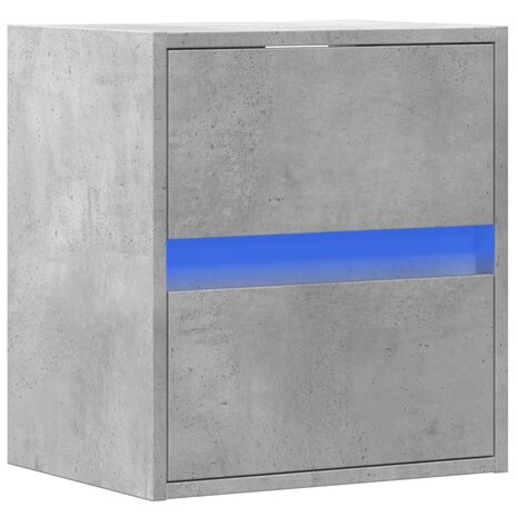 Tv-wandmeubel met LED-verlichting 41x31x45 cm betongrijs 3