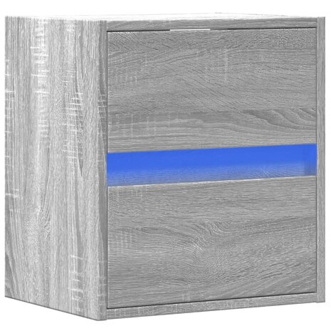 Tv-wandmeubel met LED-verlichting 41x31x45 cm grijs sonoma 3