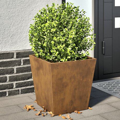 Plantenbakken 2 st 40x40x40 cm cortenstaal 1