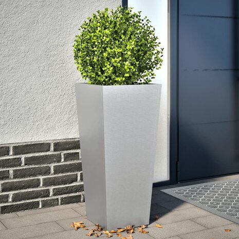 Plantenbakken 2 st 35x35x75 cm gegalvaniseerd staal 1