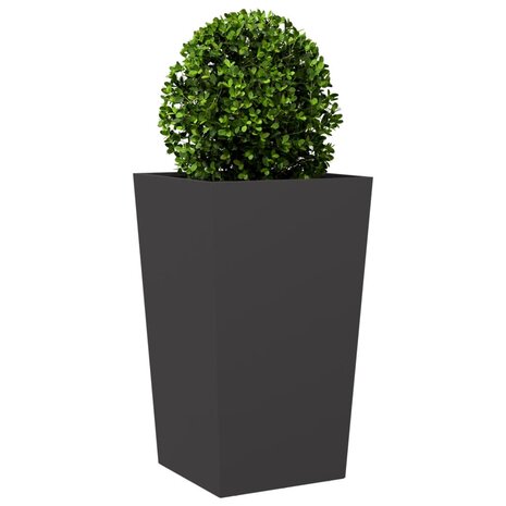 Plantenbakken 2 st 45x45x75 cm staal zwart 4