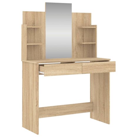 Kaptafel met spiegel 96x39x142 cm sonoma eikenkleurig 5