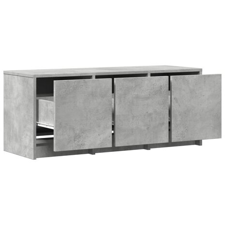 Tv-meubel met LED 97x34x40 cm bewerkt hout betongrijs 9