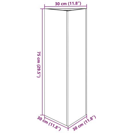 Plantenbakken 2 st driehoek 30x26x75 cm gegalvaniseerd staal 12