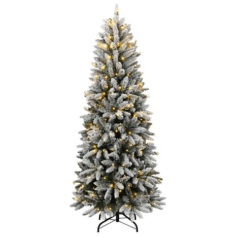 Kunstkerstboom met 150 LED&apos;s en sneeuw 120 cm 2