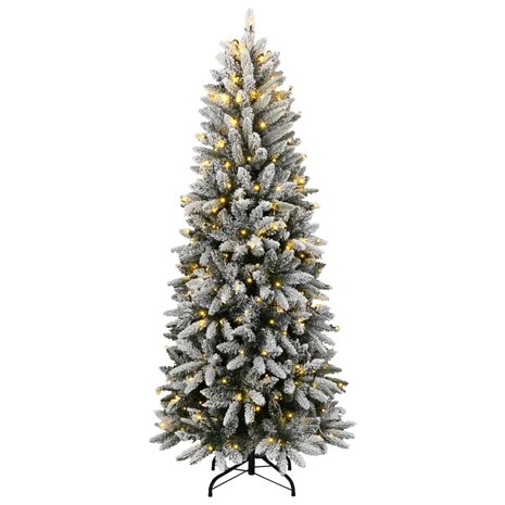 Kunstkerstboom met 300 LED&apos;s en sneeuw 180 cm 2