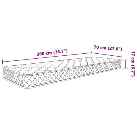 Traagschuimmatras 70x200x17 cm wit 8