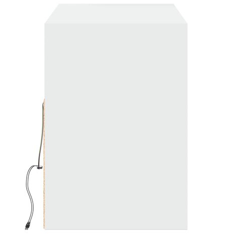 Tv-wandmeubel met LED-verlichting 130x31x45 cm wit 7