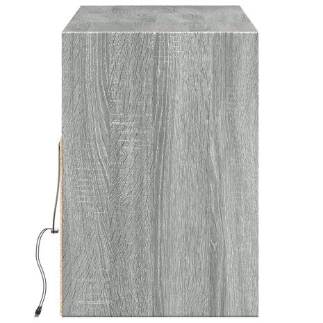 Tv-wandmeubel met LED-verlichting 130x31x45 cm grijs sonoma 7