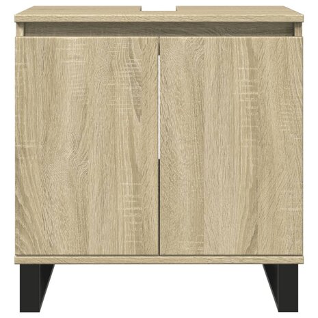 Badkamerkast 58x33x60 cm bewerkt hout sonoma eikenkleurig 3