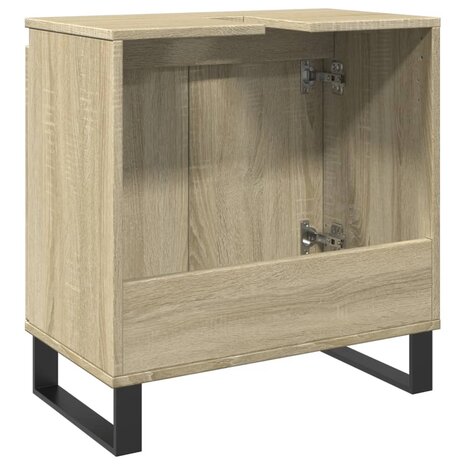 Badkamerkast 58x33x60 cm bewerkt hout sonoma eikenkleurig 5