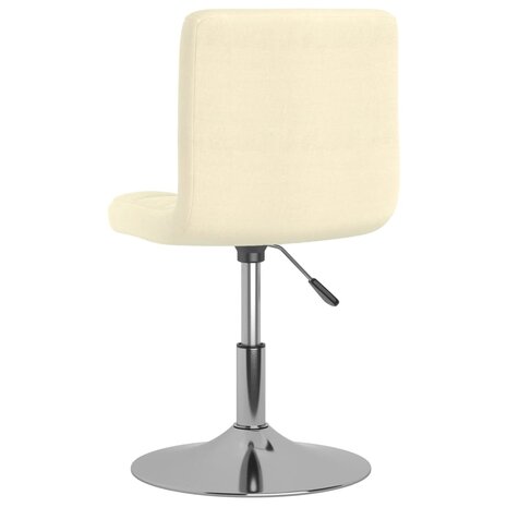 Eetkamerstoelen 6 st stof crèmekleurig 5