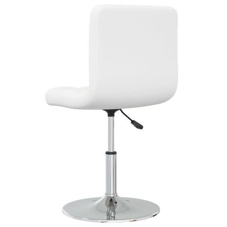 Eetkamerstoelen 4 st kunstleer wit 6