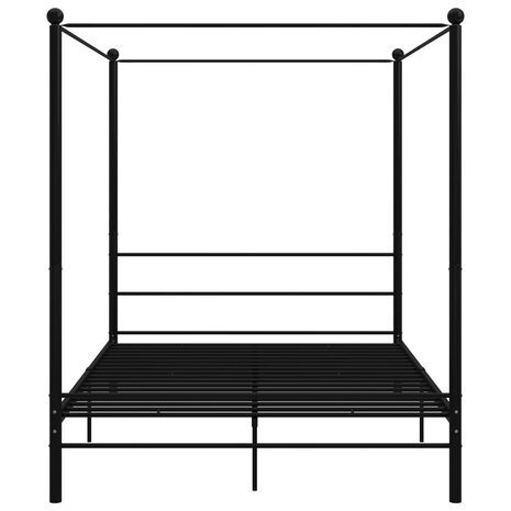 Hemelbedframe metaal zwart 160x200 cm  4