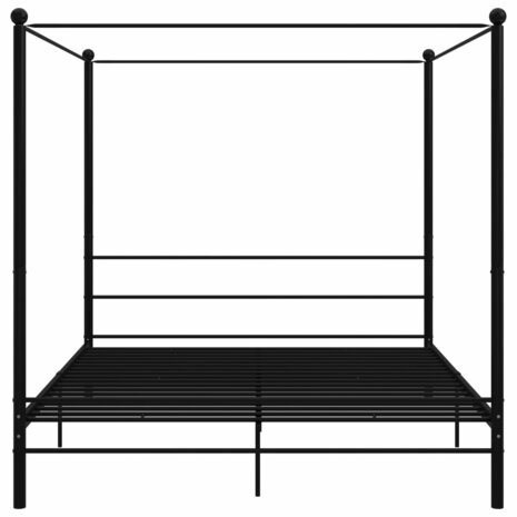 Hemelbedframe metaal zwart 180x200 cm  4