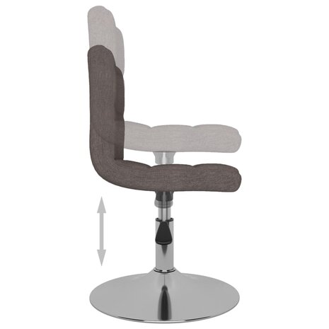 Eetkamerstoelen 4 st draaibaar stof taupe 4