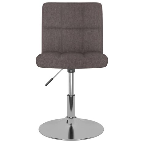 Eetkamerstoelen 4 st draaibaar stof taupe 5