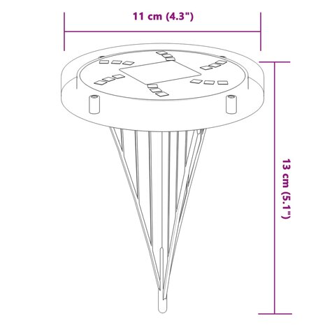 Grondlampen 4 st solar met grondpennen warmwit 6