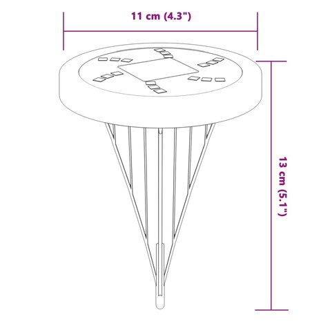 Grondlampen 4 st solar met grondpennen warmwit 6